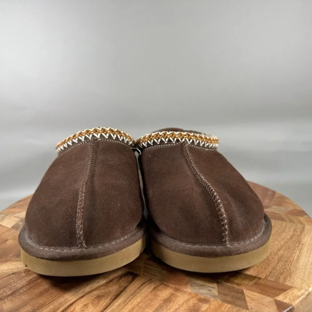 UGG Tasman Clogs Womens 9 Brown Suede Shearling Slippers Comfort Shoes - Picture 2 of 7